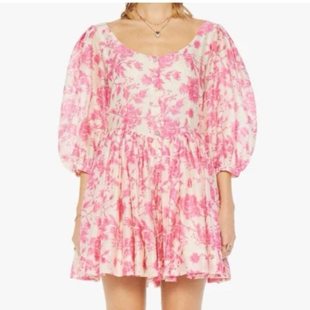 Alix Of Bohemia Ellah Baroque Beam Mini Dress In Pink XS NWT